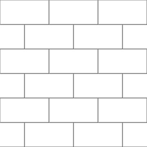 White Subway Tiles - Large Scale