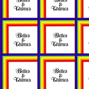 Belles & Chimes Rainbow Square Windowpane Logo