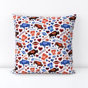 Buffalo Love Football Pattern