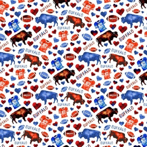 Buffalo Love Football Pattern