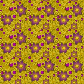 Neurographic Art Botanicals Purple on Old Gold