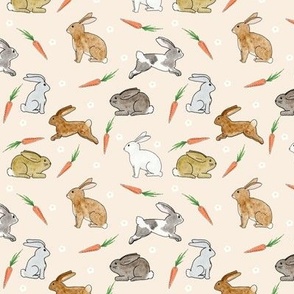 Bunnies and Carrots  on Cream