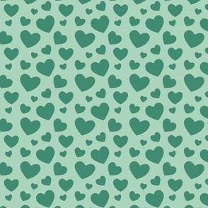 Green Mint Hearts