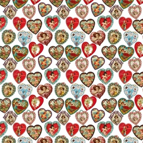 Victorian Heart Valentines - White