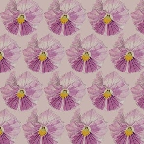 Violet watercolor flowers on light beige cream (small)