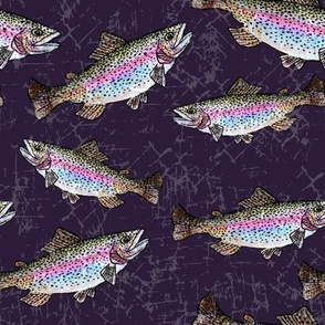 Rainbow Trout Fish  - Dark Purple