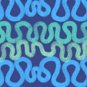 dark blue squiggles