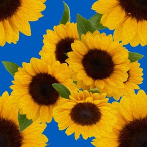 Sunflowers Allover Painted 1