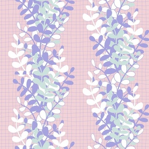 Vine Stripe-Petal Cotton Companion Print