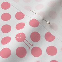 Monster Polka Dots - Girl (white background)