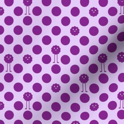 Monster Polka Dots - Purple