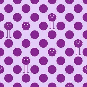 Monster Polka Dots - Purple