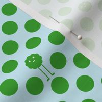 Monster Polka Dots - Boy (green dots)