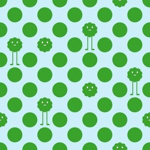 Monster Polka Dots - Boy (green dots)