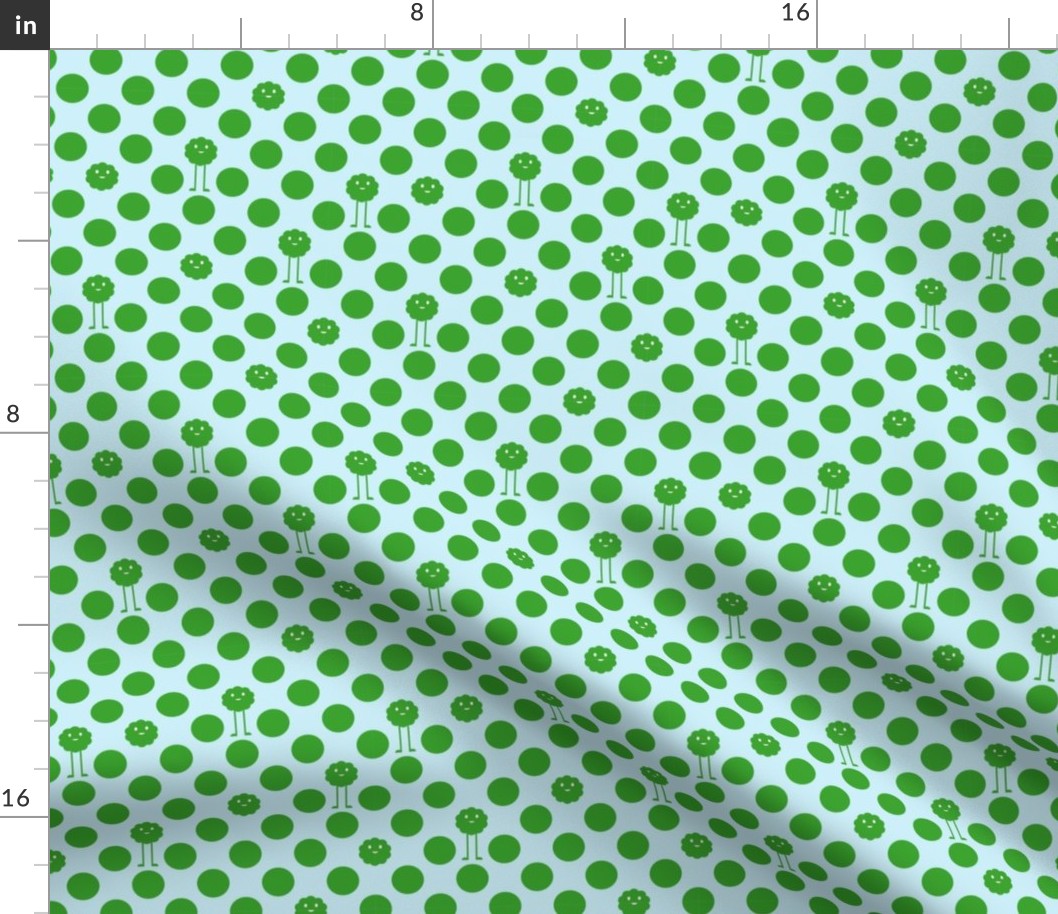 Monster Polka Dots - Boy (green dots)