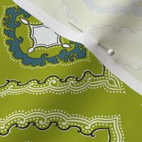 Arabetto Nuovo Damask in Green (6 inch)