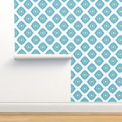 Arabetto Nuovo Damask in Light Blue and White (16 inch)