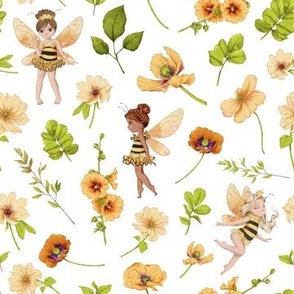 small scale bumble bee floral 