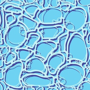 abstract blue water seamless pattern