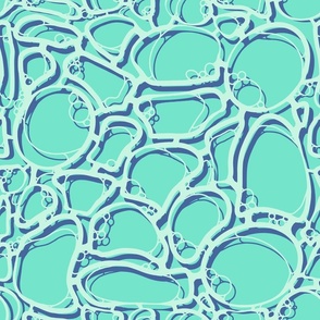 abstract green water seamless pattern