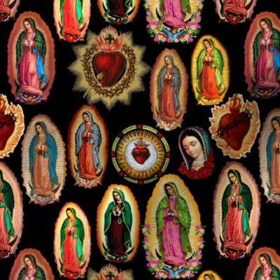 Virgin of Guadalupe - Black - SMALL