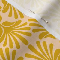 Geometric Daisies - Mustard / Gold + Tan