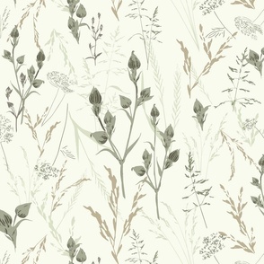 Peaceful Meadow // Sage and Taupe