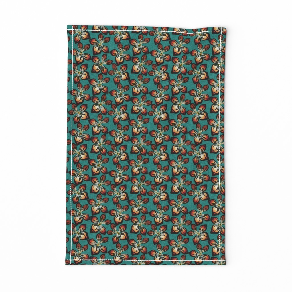 ORCHID_WEAVE on teal