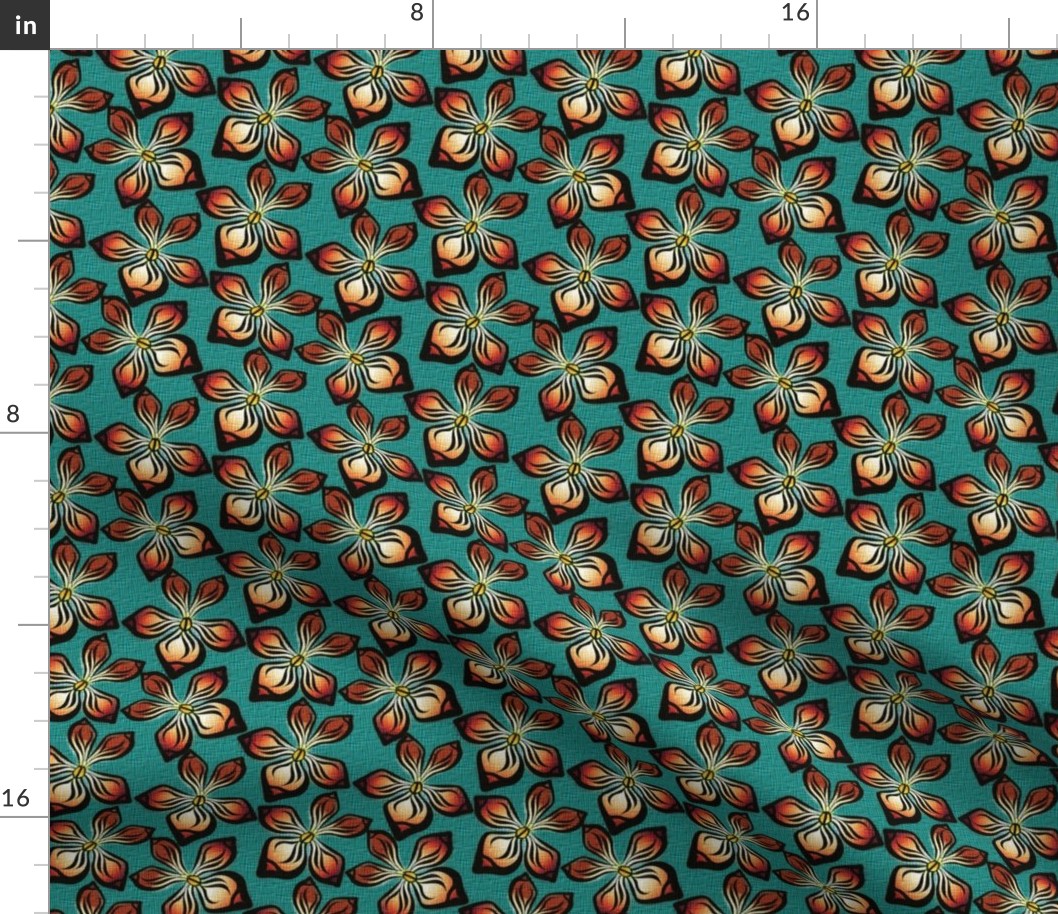 ORCHID_WEAVE on teal