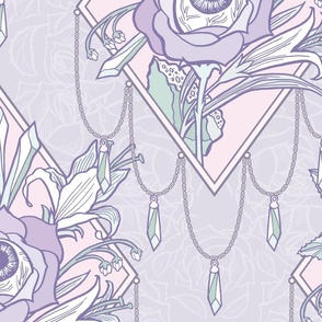 Gothic Rose Wallpaper in Amethyst