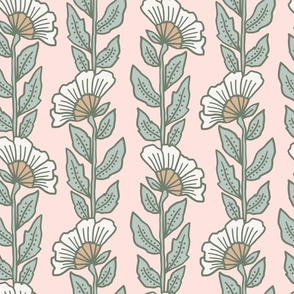 Celeste Floral XLg | Muted Pink + Green