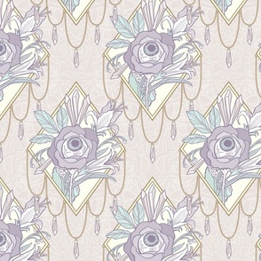 Gothic Rose Wallpaper in Gold