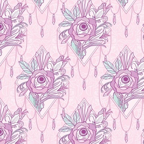 Gothic Rose Wallpaper in Tourmaline