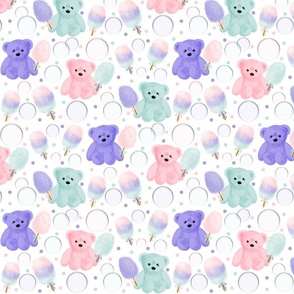 Teddy Bears Cotton Candy and Bubbles