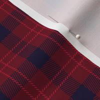 Winter wonderland Christmas check design trendy winter tartan plaid for the holidays red navy blue