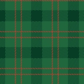 Winter wonderland Christmas check design trendy winter tartan plaid for the holidays st patrick green red LARGE