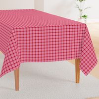 Basic Christmas gingham design traditional winter plaid in pink red