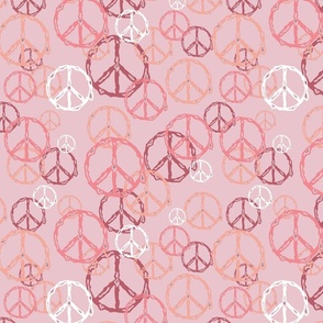 Melting Peace signs - pink - medium