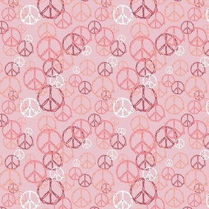 Melting Peace signs - pink - small