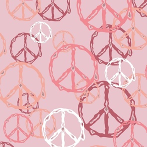 Melting Peace signs - pink - xl