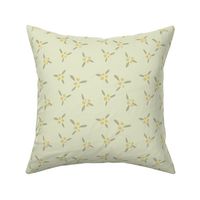 Floral Berries Yellow and Grey on Cream - Regular Scale