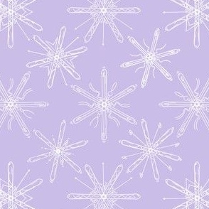 Ski Snow Flakes - Lilac