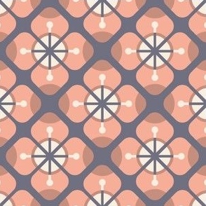 0756 - retro geometric flowers