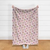 all bugs floral pink gingham