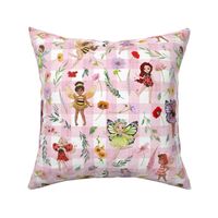 all bugs floral pink gingham