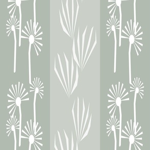 Botanical Neutral Striped Sage Large