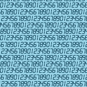 calculator digits - navy on light blue