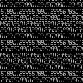 LED calculator digits - grey on black