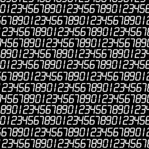 LED calculator digits - white on black