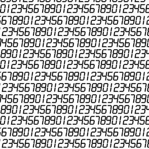 LCD calculator digits - black and white
